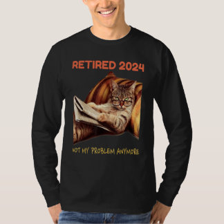 Camiseta Aposentado 2024 Não É Mais Meu Problema  Vintage R