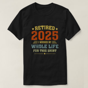 Camiseta Aposentado 2025 Aposentadoria Homens Mulheres Humo