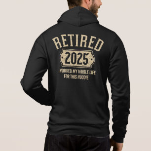 Camiseta Aposentado 2025 aposentadoria trabalhou a vida tod