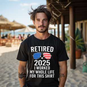 Camiseta Aposentado 2025 Não É Mais Meu Problema Bandeira A