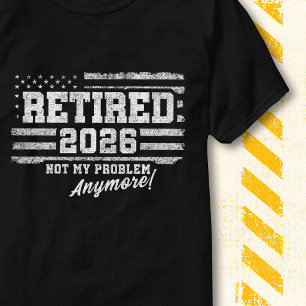 Camiseta Aposentado Bandeira Retro Vintage 2026 Não É Meu P