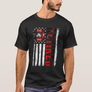 Camiseta Aposentado Bombeiro Americano para Aposentadoria F