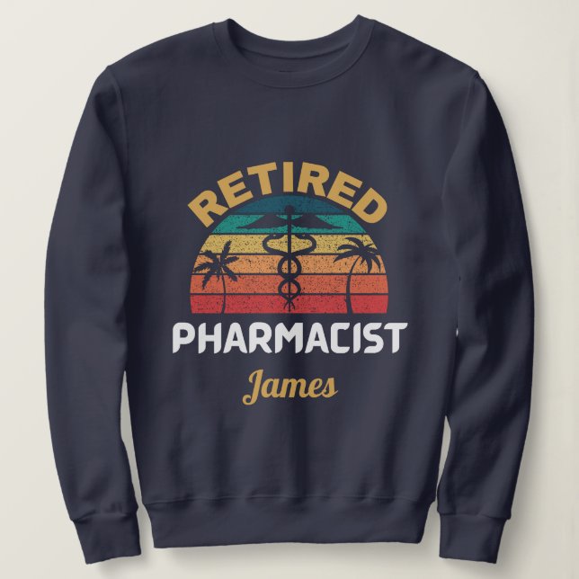 Camiseta aposentado Farmacêutico aposentado, aposentado de  (Frente do Design)