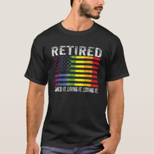 Camiseta Aposentado Mereceu Está Vivendo Ama A Aposentadori