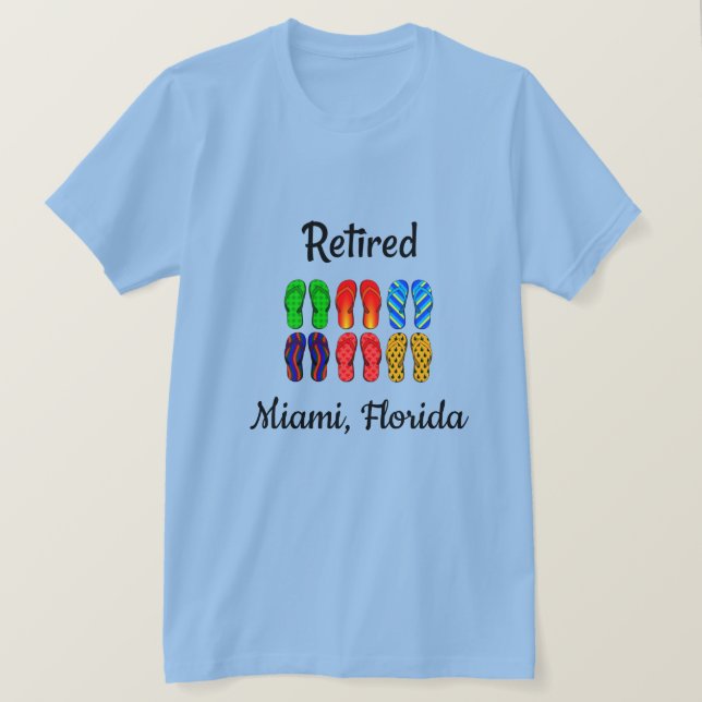 Camiseta Aposentado - Miami, Florida (Frente do Design)