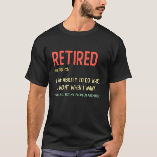 Camiseta Aposentado Não É Mais Meu Problema Piada Aposentad