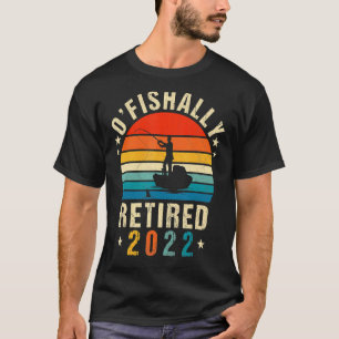 Camiseta Aposentado Oficialmente 2022 Pesca Retro Aposentad