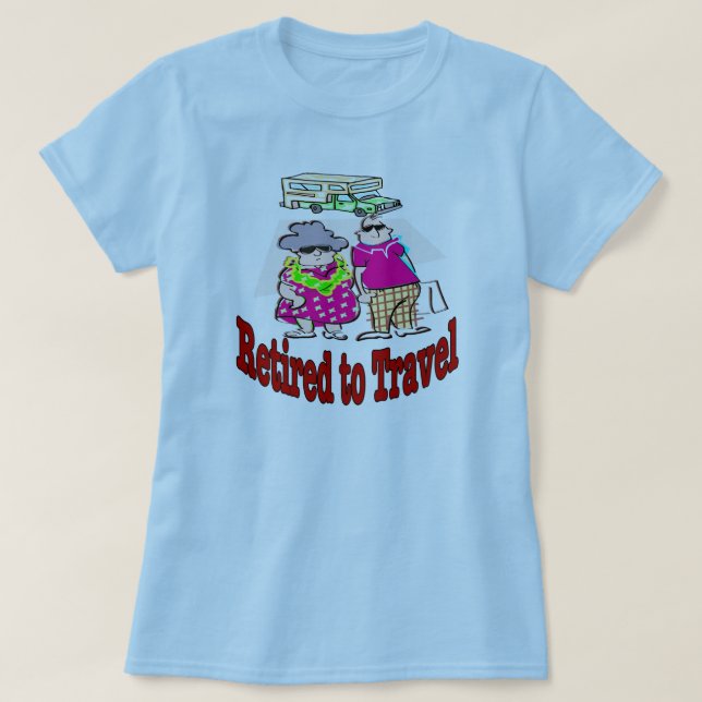 Camiseta Aposentado Para Casal Viagem (Frente do Design)