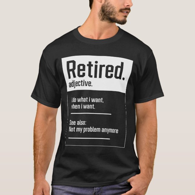 Camiseta Aposentado. redução de definição - Gif perfeito (Frente)