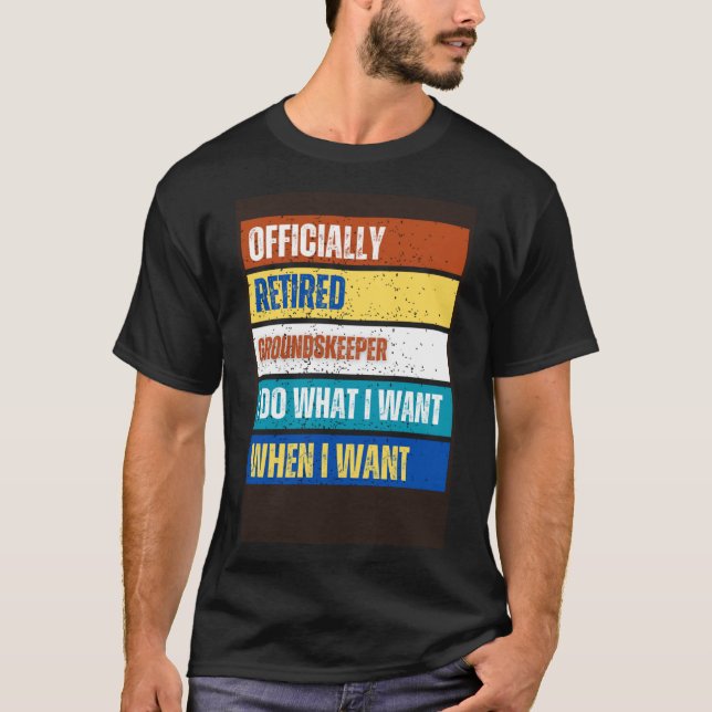 Camiseta aposentadoria aposentada do Groundskeper (Frente)