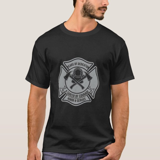 Camiseta Aposentadoria de Bombeiro | Presente para Bombeiro (Frente)