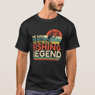 Camiseta Aposentadoria de Pescador Homem Mito Perna de Pesc