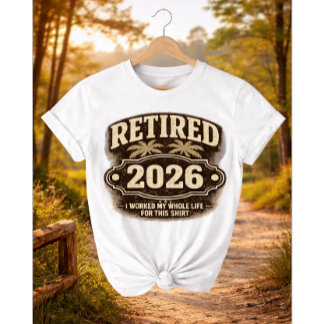 Camiseta Aposentadoria Engraçada 2026 Palmeira Estilo Retro