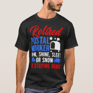 Camiseta Aposentadoria Engraçada do Trabalhador Postal Apos