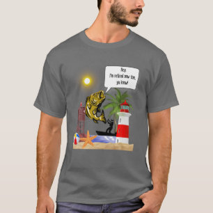 Camiseta Aposentadoria Funny Fish Pescador,Pescador Aposent