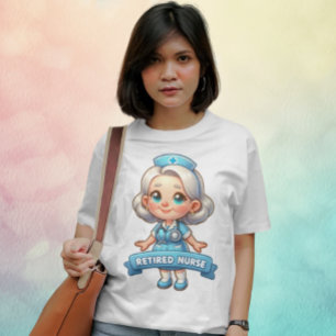 Camiseta Aposentadoria Joyful: Enfermeira Aposentada Encant