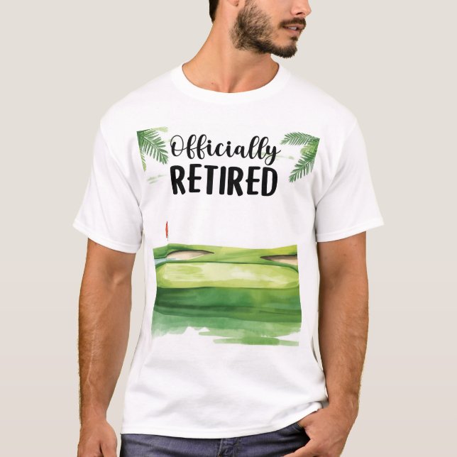 Camiseta Aposentadoria no campo de golfe  (Frente)
