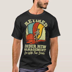 Camiseta Aposentadoria Retro da Pesca Aposentado Sob Nova A