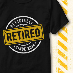 Camiseta Aposentadoria Vintage Retro 2024 Oficialmente Apos