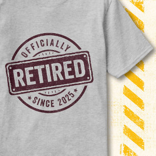 Camiseta Aposentadoria Vintage Retro Oficialmente Aposentad