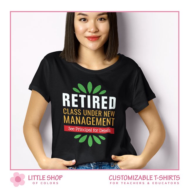 Camiseta Aposentados sob nova gestão Aposentadoria de profe (Criador carregado)