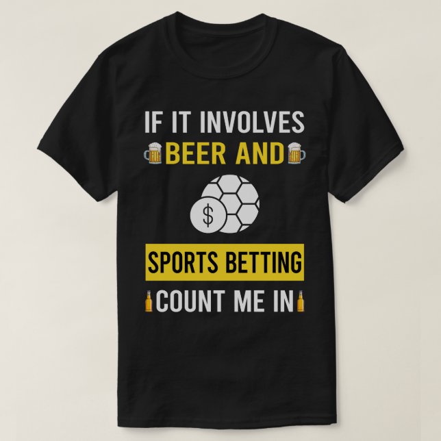 Camiseta Aposta De Cerveja E Esporte (Frente do Design)