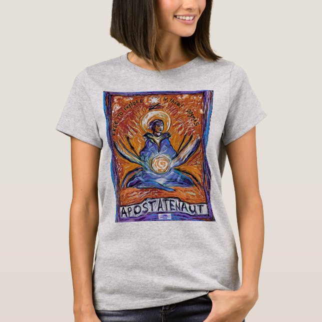 Camiseta Apostatenaut - explorar sem dogmas (Frente)