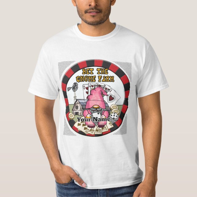 Camiseta Aposte a gnome da fazenda  (Frente)