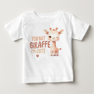 Camiseta Aposto que girafa que sou fofo! Design