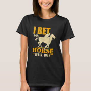 Camiseta Aposto que meu cavalo vai ganhar Apostas equestres