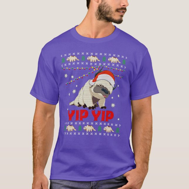 Camiseta Appa Sky Bison yip yip Ugly Christmas Sweater Gift (Frente)