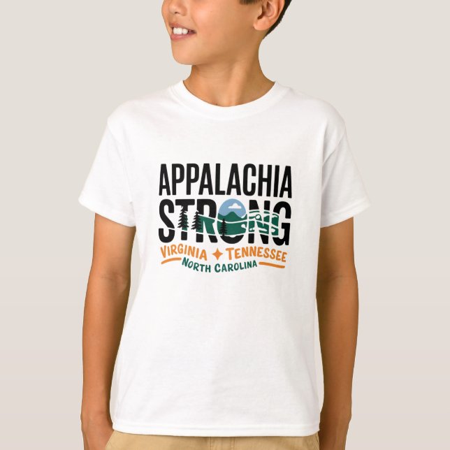 Camiseta Appalachia Strong Mountain Outdoors Caminhando NC (Frente)