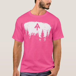 Camiseta Appalachian Branco No Pinho Minimalista De Trilha 