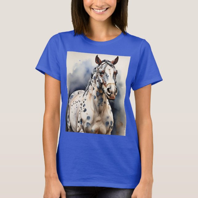 Camiseta Appaloosa Horse Watercolor Lepard (Frente)