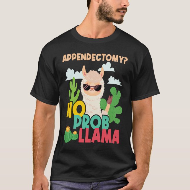 Camiseta Appendectomy No Problem Llama  Appendix Recovery S (Frente)