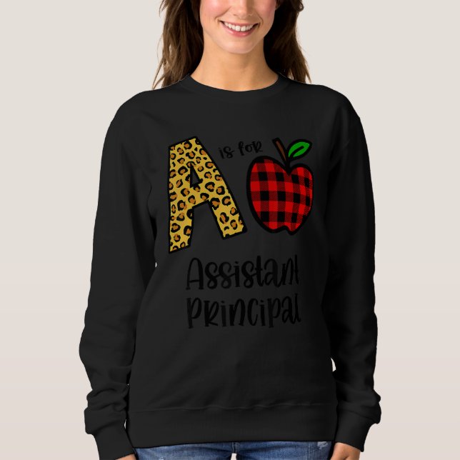Camiseta Apple A Is For Assistant Principal Back To School (Frente)