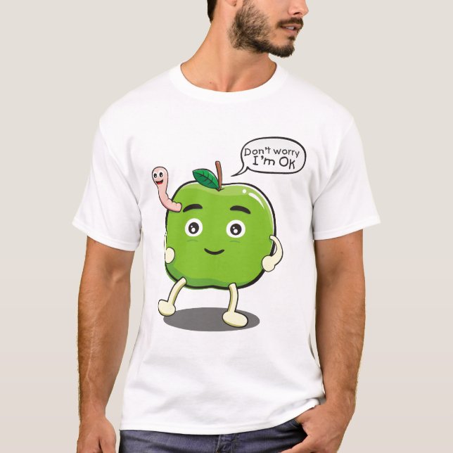 Camiseta Apple bonito com sem-fim bonito (Frente)