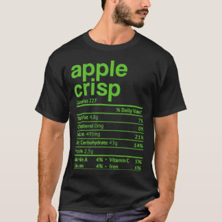 Camiseta Apple Crisp Nutrition Facts Funny Thanksgiving Chr