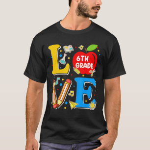 Camiseta Apple Da 6 De Amor De Volta Ao Professor Da Escola