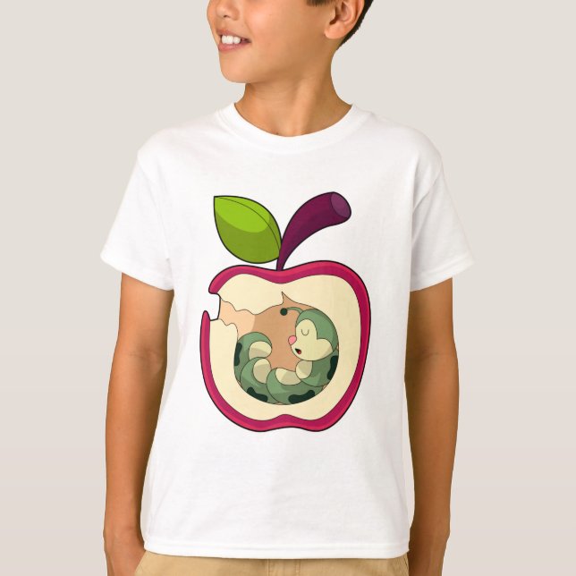 Camiseta Apple De Dormência Da Lagarta (Frente)