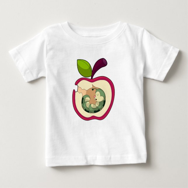 Camiseta Apple De Dormência Da Lagarta (Frente)