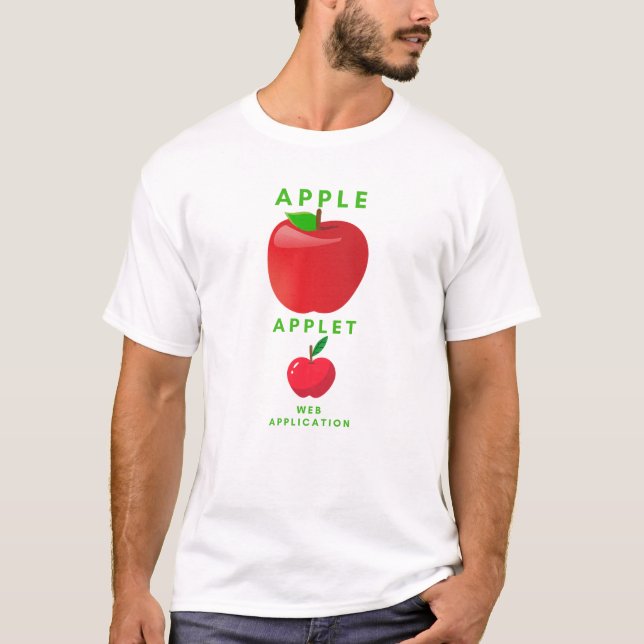 Camiseta Apple e Applet Pequena Aplicação (Frente)