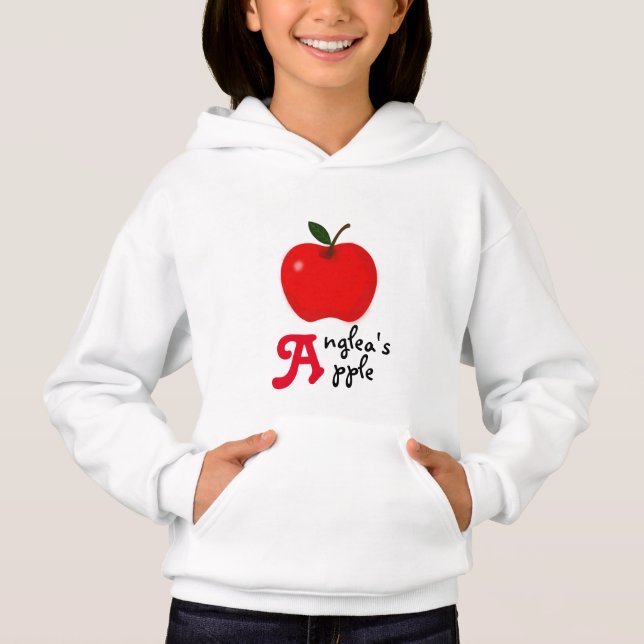 Camiseta Apple e seu nome inicial "A" (Frente)