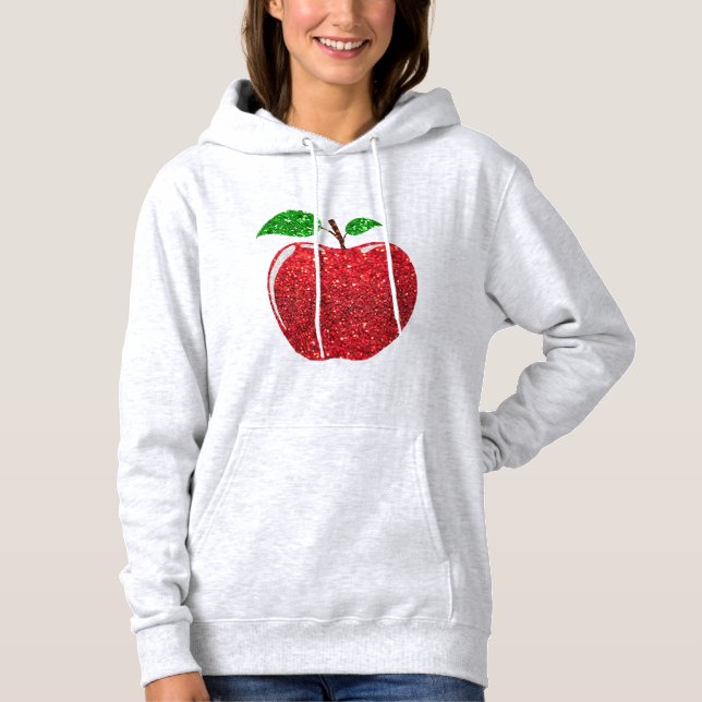 Camiseta Apple Faux Red Glitter (Frente)