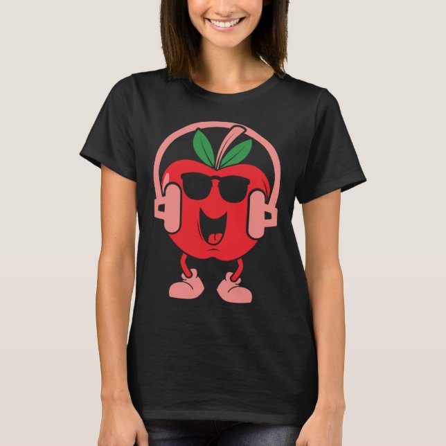 Camiseta Apple  Fruit Cute Fruit Eater Basket Picker (Frente)