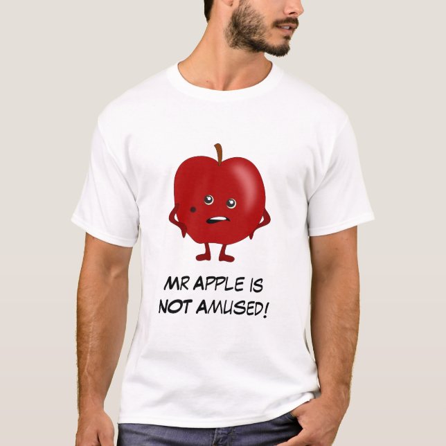 Camiseta Apple: Fruta ruim com slogan personalizável (Frente)