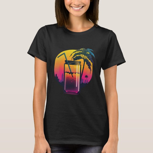 Camiseta Apple Juice Synthwave 80s Retrowave Aesthetic (Frente)