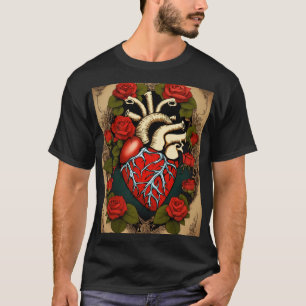Camiseta Apple Love, Estilo de Tatuagem - espremido com Pai