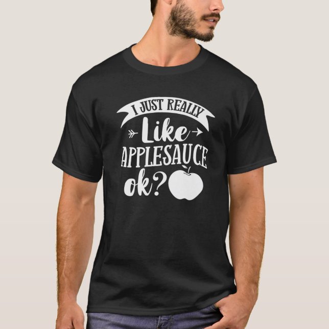 Camiseta Apple Molho-Maçã-Maçã-Maçã Receita Caldo-Maçã Desp (Frente)