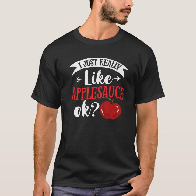 Camiseta Apple Molho-Maçã-Maçã-Maçã Receita Caldo-Maçã Desp (Frente)